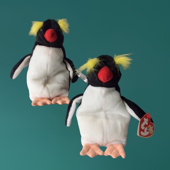 PENGUINS!!  TY BEANIE BABIES “FRIGID” 2000 VINTAGE, RETIRED NWT - Picture 2 of 12